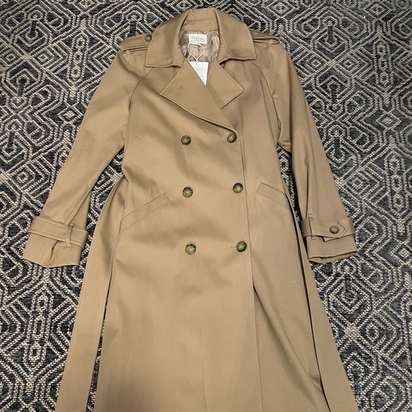 Sezane Jackets & Blazers - NWT Sezane Scott Trench Coat Camel Size EU 36/ 4 US